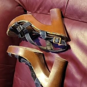 ROCKETDOG. denim platform block heal. 8.5